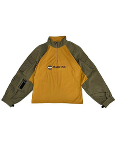 MARTINE ROSE - Shrunken Utility Sleeve Shirt - AW25 - BROWN TURMERIC